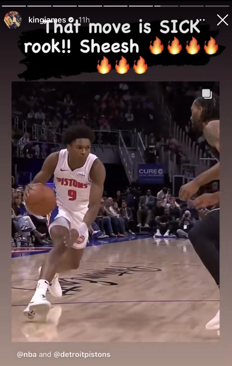Ausar Thompson lands a shoutout from LeBron James.